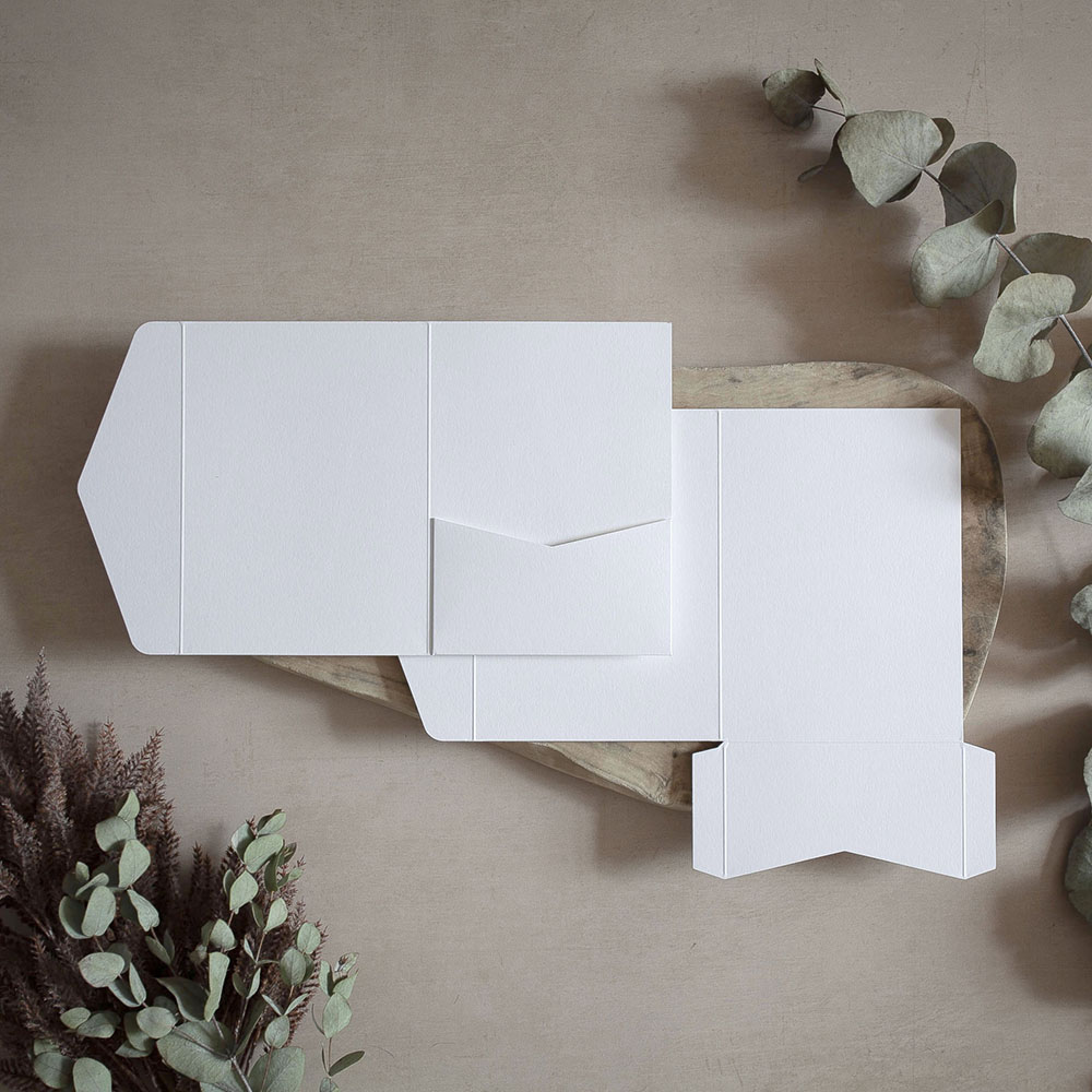 Mini A6 DIY Cream Pocketfold Envelopes